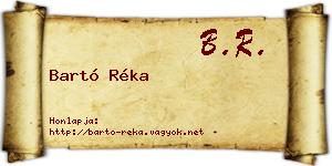 Bartó Réka névjegykártya